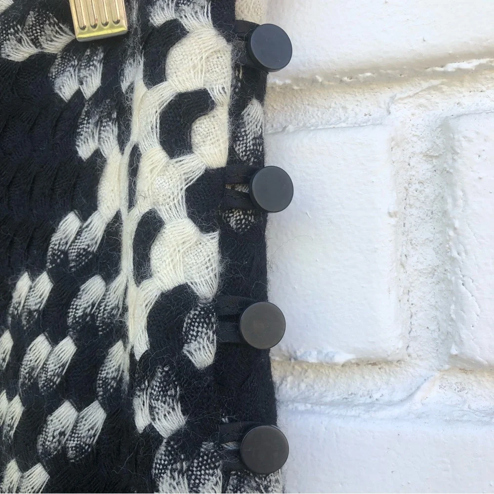 Y2K Express lambswool check flared midi skirt 9/10